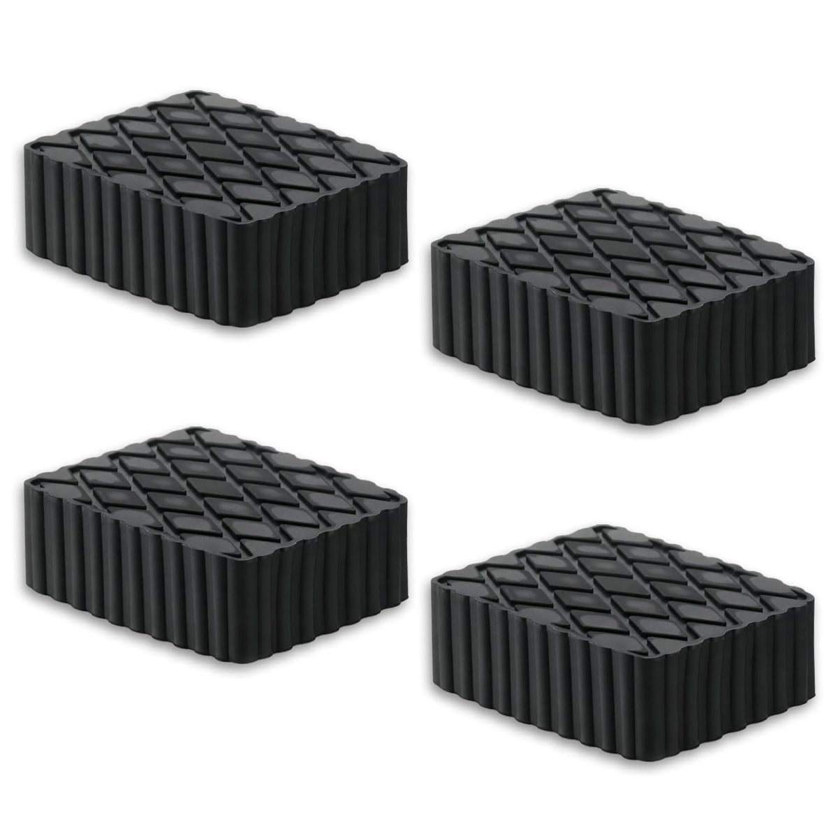 AutGuangel 4 Pack Solid Floor Jack Rubber Blocks Pad, Universal Non-Slip Jack Lift Pads for Cars, SUVs and Light Trucks, 12000lb