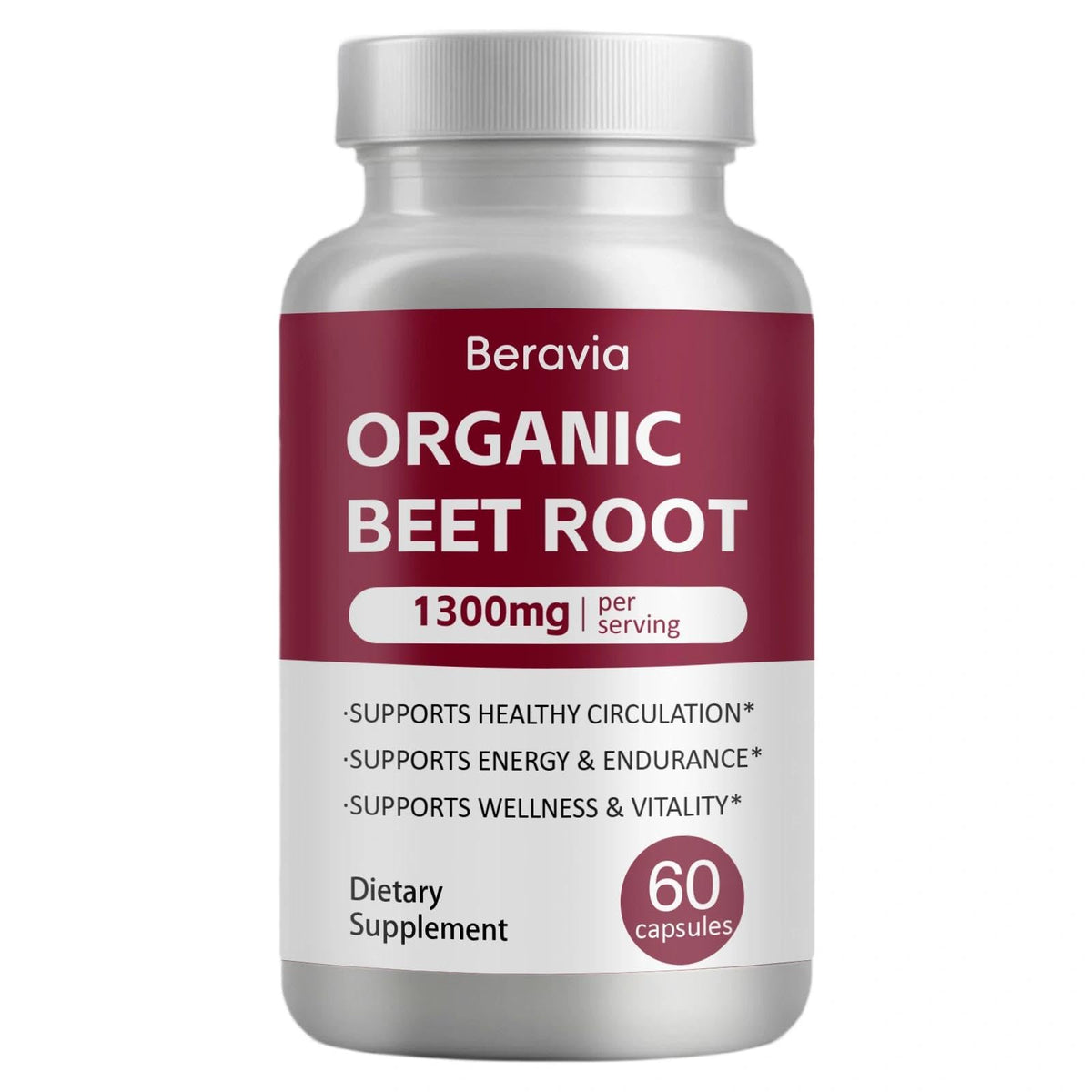 OIMTUE Beravia Beet Root Capsules | Antioxidant Formula - Vegan, Non-GMO, Gluten-Free - 1300mg, 60 Capsules