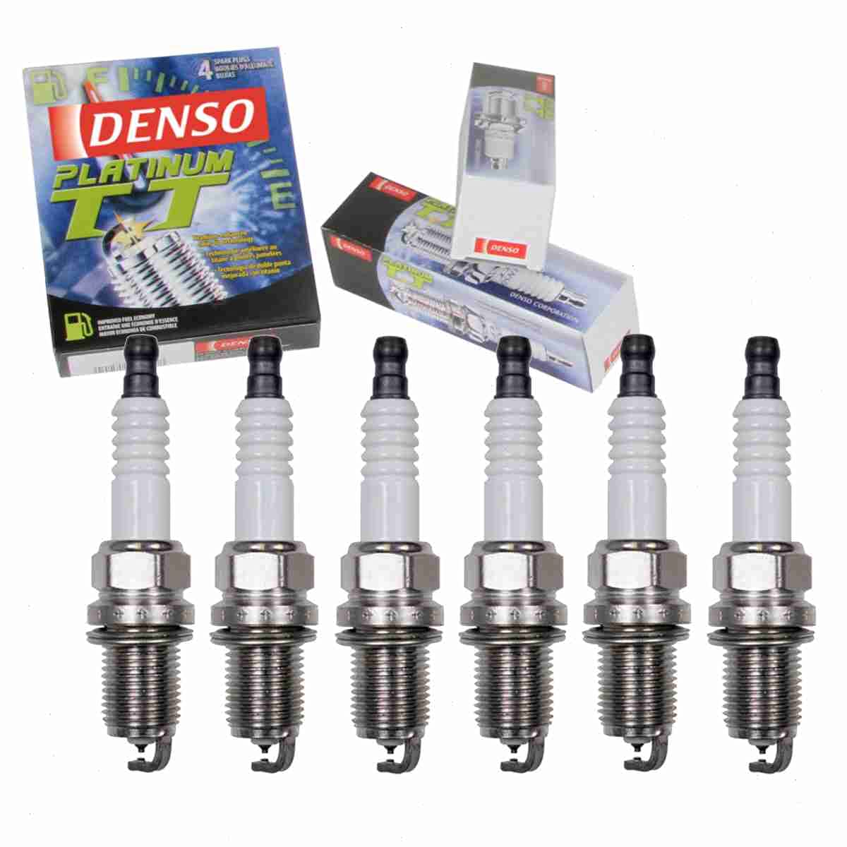 6 pc DENSO Platinum TT Spark Plugs compatible with Lexus ES330 3.3L V6 2004-2006
