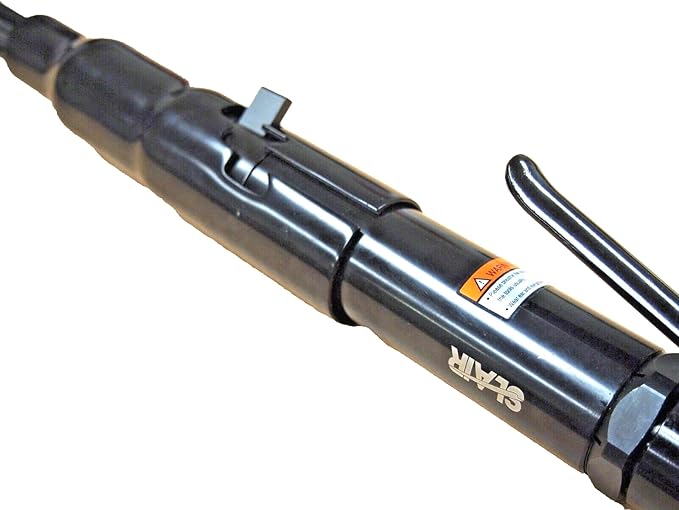 SLAIR 18" Pneumatic Needle Scaler - 5000 BPM with 19 Heat-Treated Needles, Removes Paint, Rust & Welding Slag - Adjustable Bayonet Lock, 1/4" NPT Air Inlet (Includes Oil Can & Connector, Model XX558)