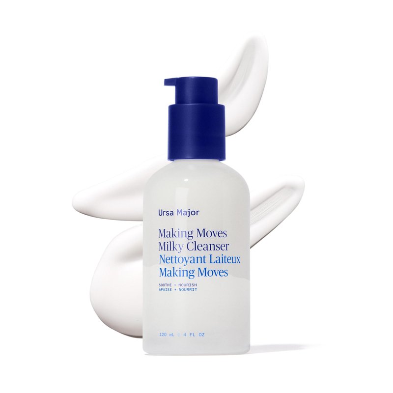 Ursa Major Making Moves Milky Cleanser | Natural, Vegan & Cruelty Free | Daily Non-Foaming cleanser for Normal to Dry & Sensitive Skin | For Men & Women | 4.0 ounces