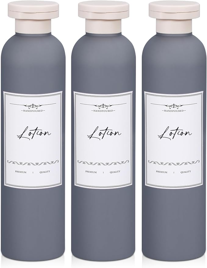 Travel Shampoo Bottle, Empty Plastic Squeeze Bottles 8.8oz with Flip Cap, Lotion Container for Toiletries Travel Size Shampoo and Conditioner