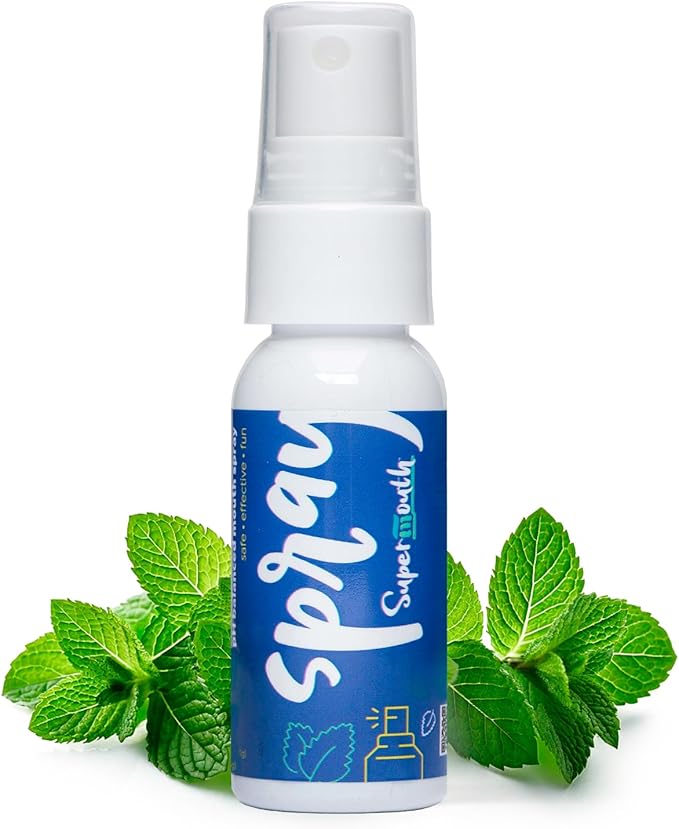 SuperMouth Fluoride-Free Mouth Spray – Alkaline, Sugar-Free Formula with Prebiotics & Xylitol – Gentle for Kids, Adults & Pregnant Women – Freshens Breath, 4 Refreshing Flavors