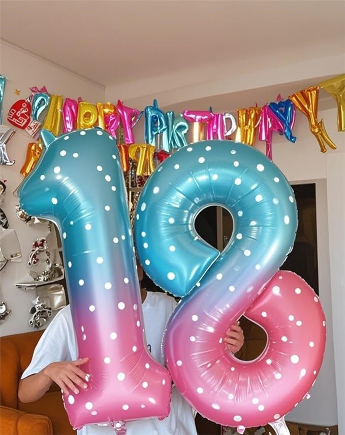 Starry Sky Number 1 Balloon for First Birthday 40 Inch, 1st One Number Balloons Birthday Decorations for Girl Boy Toddler Baby