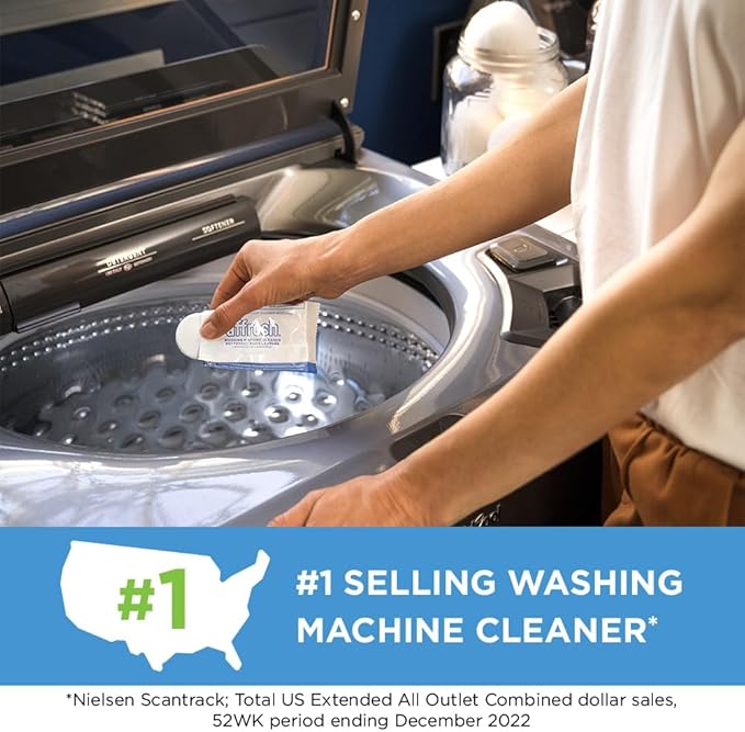 Affresh Washing Machine Cleaner, Helps Power Away Odor Causing Bacteria & Grime Deep Inside Pump, Valve & Hoses, 6 Time Release Tablets, 6 Month Supply