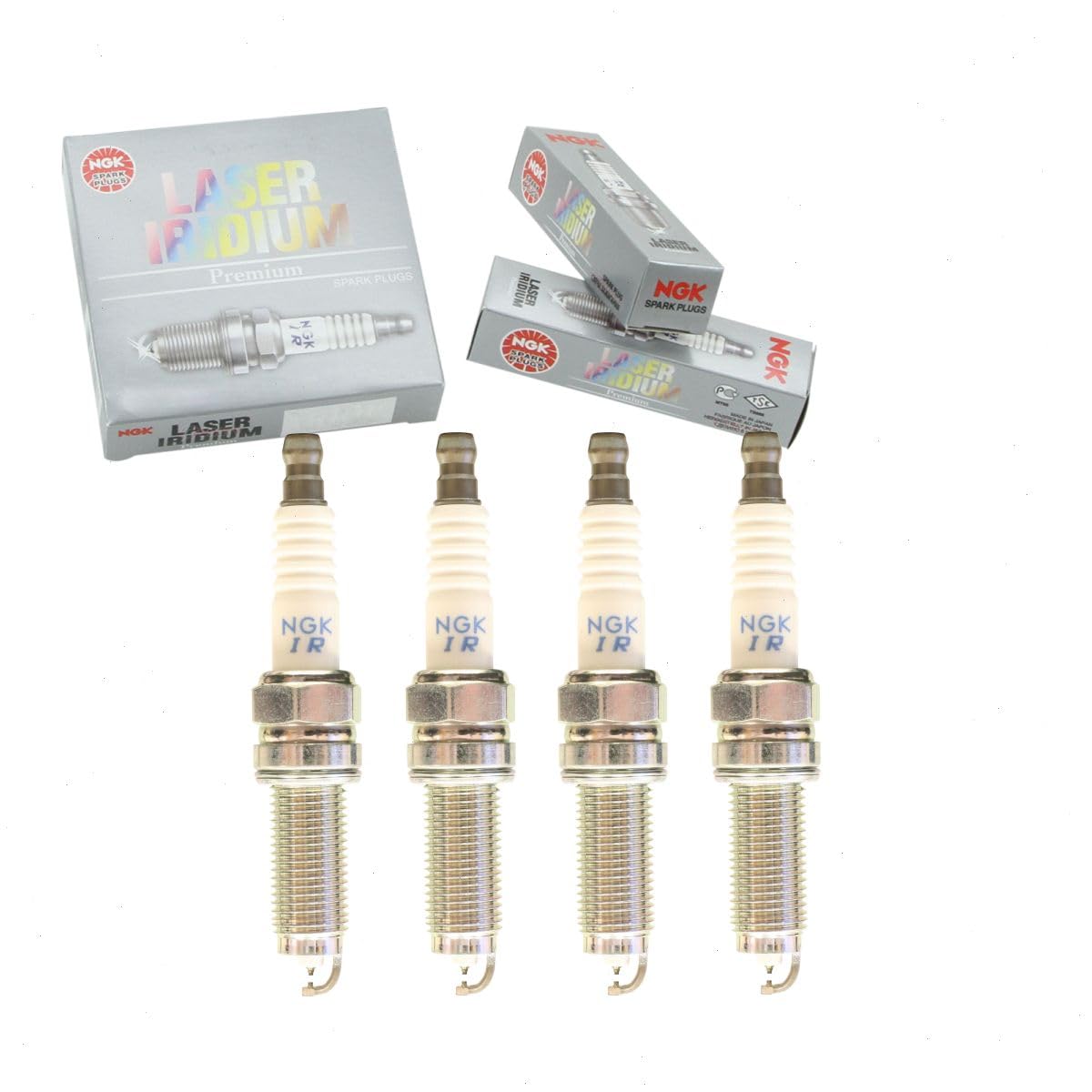 4 pc NGK Laser Iridium Spark Plugs compatible with Honda HR-V 1.8L L4 2016-2020
