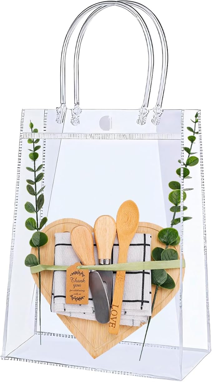55 Pcs Baby Shower Prizes for Game Winners, 6 Sets Bamboo Cheese Board Kit with Utensils & Towel, Thank You Cards & Gift Bags for Adult Party Favors