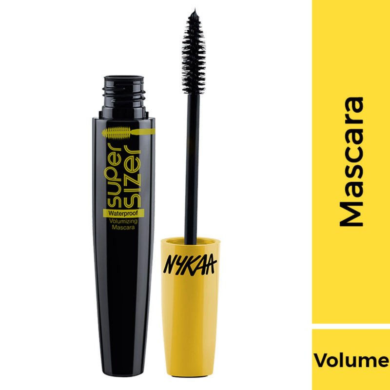 Nykaa Cosmetics Lash Talk Super Sizer Volumizing Mascara, 0.28 oz - Waterproof, Smudge-Proof, No Clumping - Wand Coats Lashes from Root to Tip, Vegan