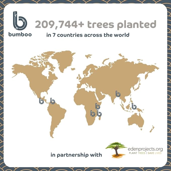 Bumboo Bamboo Toilet Roll 24 Pack | Wrapped Toilet Paper 3 ply, 300 Sheets | Eco Friendly Toilet Paper | Plastic-Free, Soft, Strong, Sustainable & Biodegradable Toilet Tissue