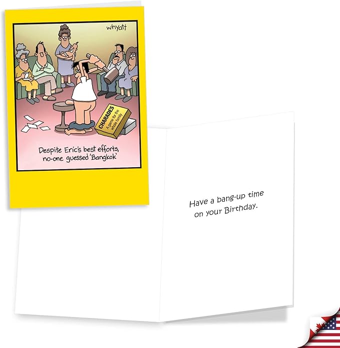NobleWorks Assortment Pack of 3 Hilarious Birthday Greeting Cards with Envelopes (3 Designs, 1 Each) Whyatt's Have A Ball VC8125BDG-C1x3