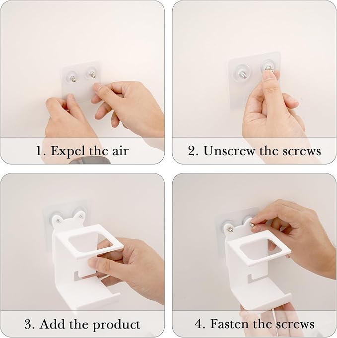 Electric Toothbrush Holder Wall Mounted, Electric Toothbrush Cord Organizer Holds 1 Chargers, Self Adhesive Electric Toothbrush Stand for Bathroom, Medicine Cabinet, Dorm(White)
