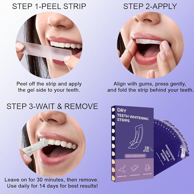 Teeth Whitening Strips Kit Dental Whitener for Whiter Teeth 14 Strips