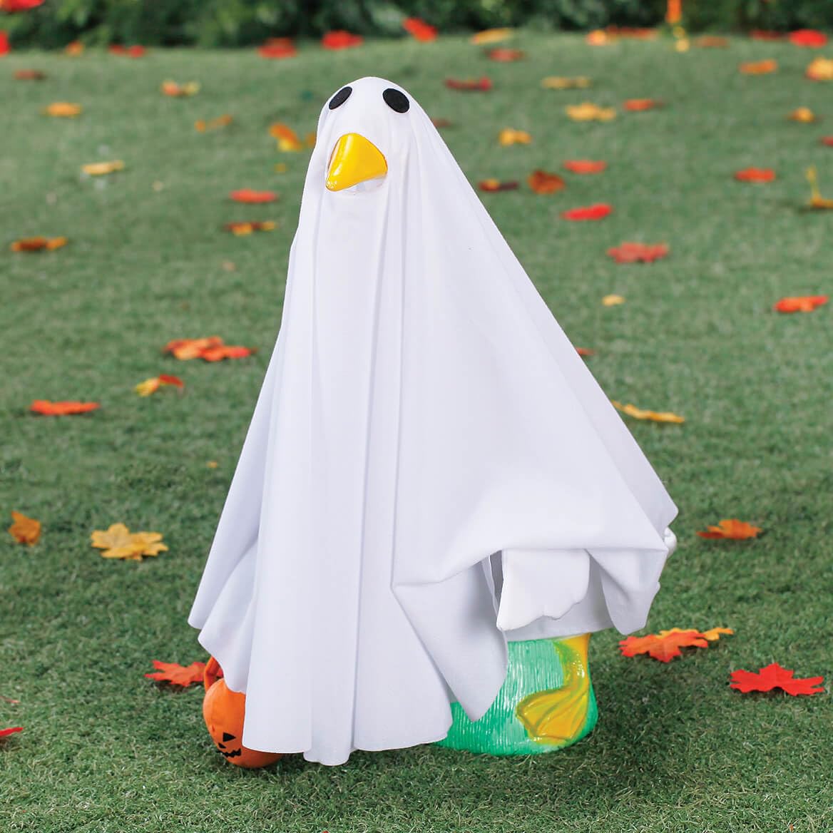 GAGGLEVILLE Ghost Goose Outfit, Fits Large 23" H Statue