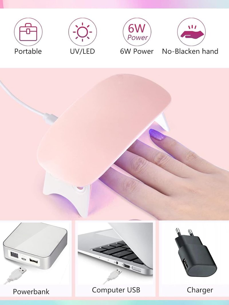 42 Colors Acrylic Nails Kits with Drill and UV Light- Acrylic Nail Powder Glitter and Monomer Liquid Kit with Nail Storage Bag, 5PCS Practice Finger