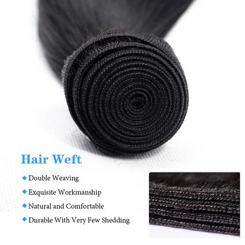 Straight Bundles Human Hair 20 22 24 Inch 100% Unprocessed Brazilian Virgin Hair Straight Weave Bundle Human Hair Bundles Real Natural Black Human Hair Extensions