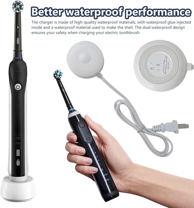 YYU Fast Charging Base with Safety Protection for Oral-B iO Toothbrush - White