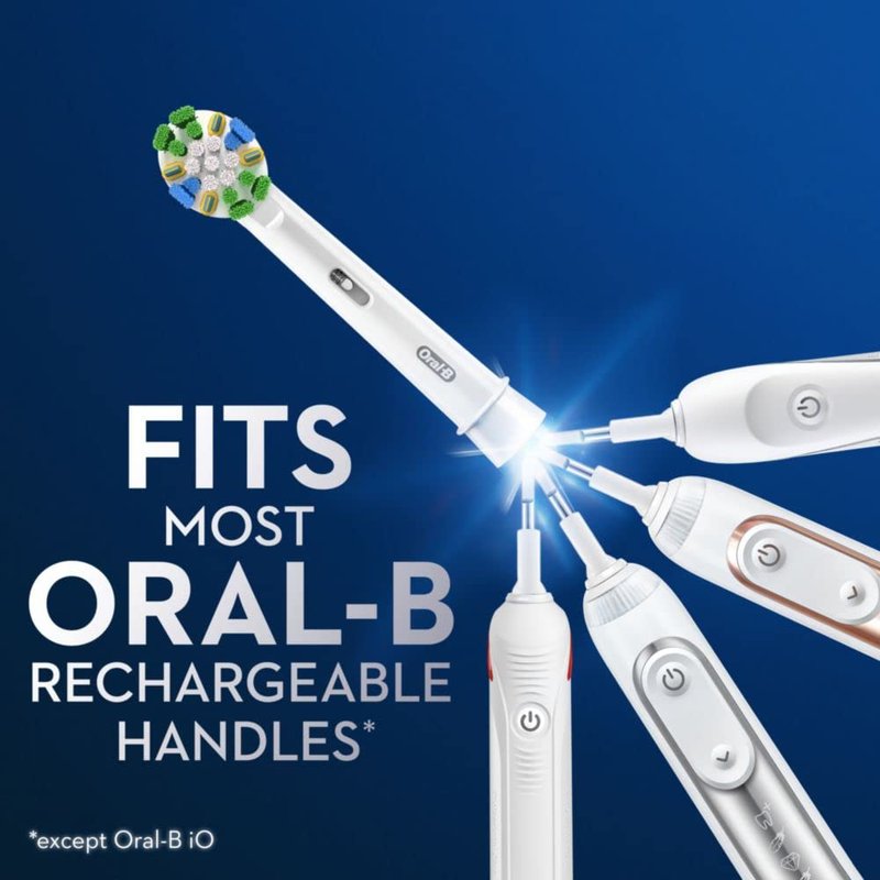 Oral-B Floss Action Replacement Brush Heads for an Oral-B Electric Toothbrush, Pack of 4