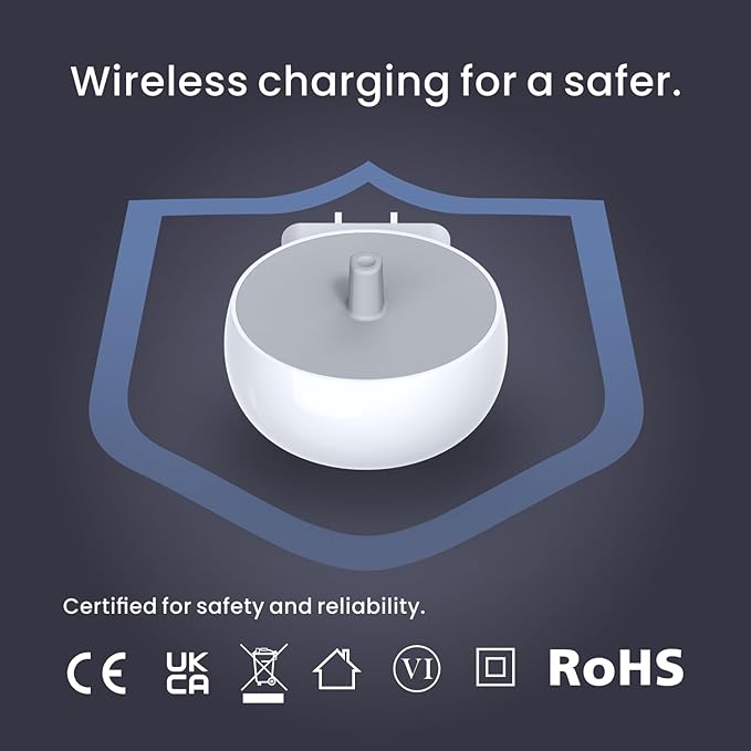 2-in-1 Wall Charger for Oral-B Braun Electric Toothbrush, 3-Port US Plug Charger Base for Oral B Genius Pro Smart Vitality Kids io2 io3 io4 io5 io6 Serie, IPX5, White