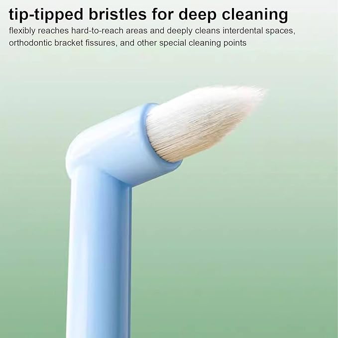 Orthodontic End Tuft Toothbrush, 19x2x1.5cm Soft Precision Brush for Cleaning Between Teeth, Gum Care, Removal, Interdental Cleaning Use