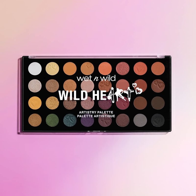 wet n wild Artistry Eyeshadow Makeup 32 Pan Palette, Highly-Pigmented Matte, Shimmer, Metallic Finishes, Long Lasting Builadble & Blendable Formula Cruelty Free & Vegan - Wild Heart