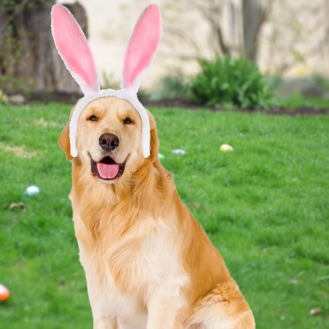 LovesTown Bunny Ears Headbands, 4 PCS Rabbit Ear Hairbands for Easter Party Masquerade Animal Theme Party