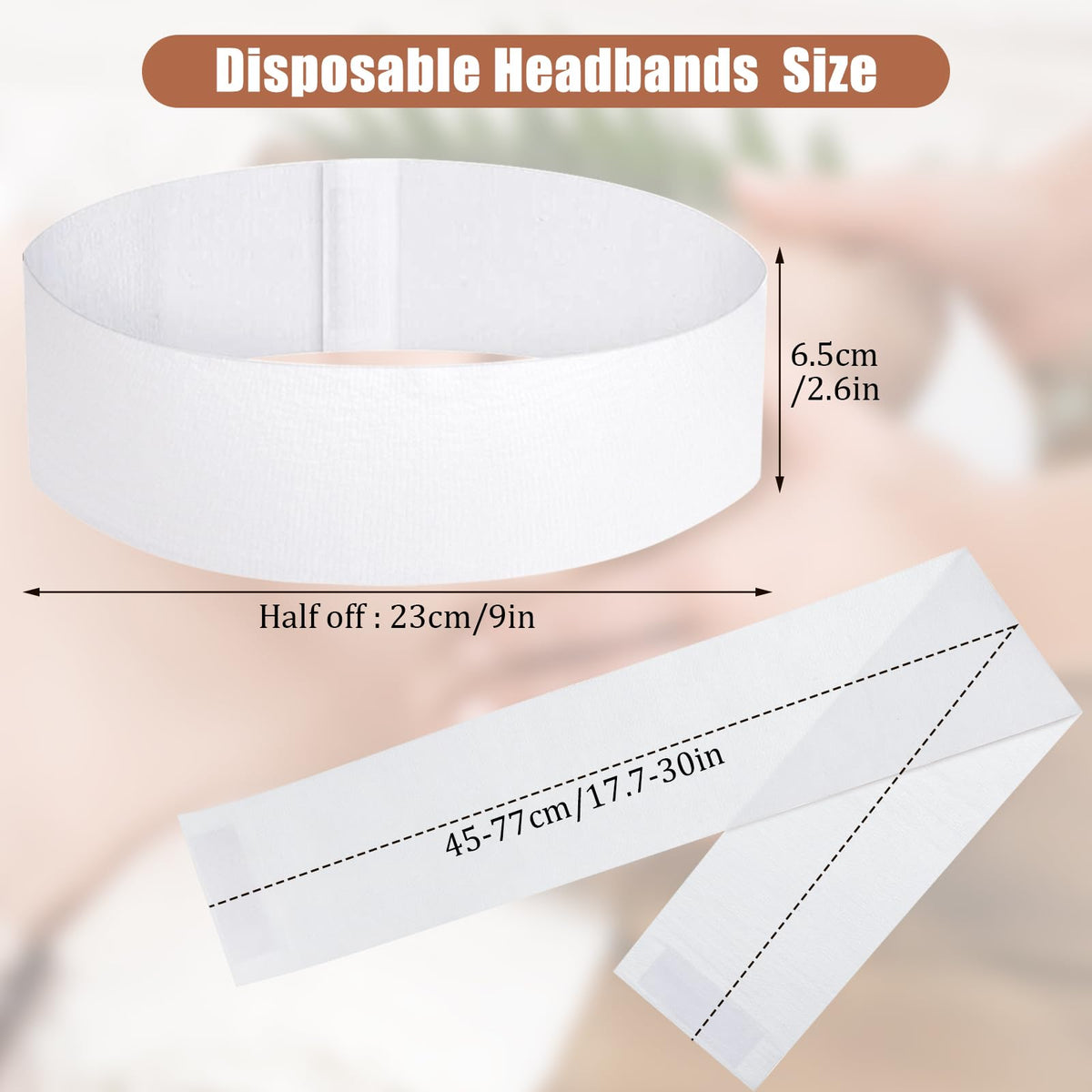 obeoby 150 Pieces Disposable Hairband for Women, Non-woven Fabric Spa Headband for Securing Hair during Facial, Makeup, Travel, Ideal for Beauty Enthusiasts, Makeup Artists, Spa-goers
