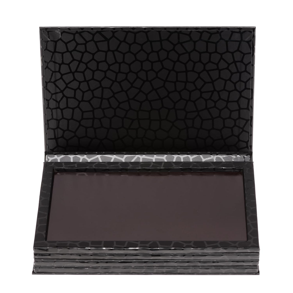 Allwon 4-Layer Book Shaped Magnetic Palette Large Empty Makeup Palette Storage Box for Eyeshadow Lipstick Blush Powder (Black)