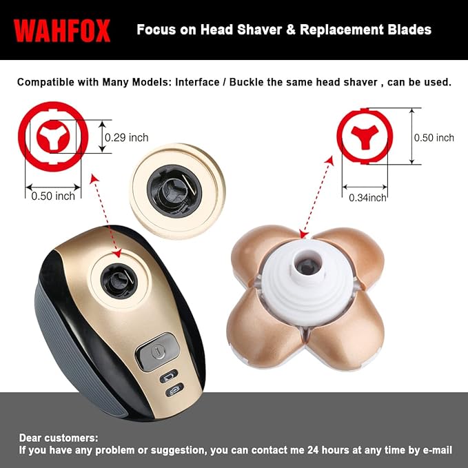 FOXSONIC 5 Blades Women Shaver Replacement Heads for Head Shaver and Many Brands 5 Blades Replacement Shaver Head Blade 5 Heads Beard Electric Razor Shaver Head