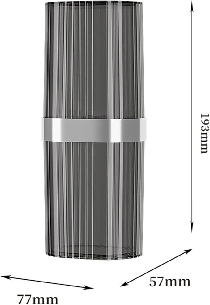 Travel Toothbrush Cup Case, Toothbrush Travel Container Portable Travel Toothbrush Holder Toothpaste Storage for School Camping Business Trip Bathroom (Grey)