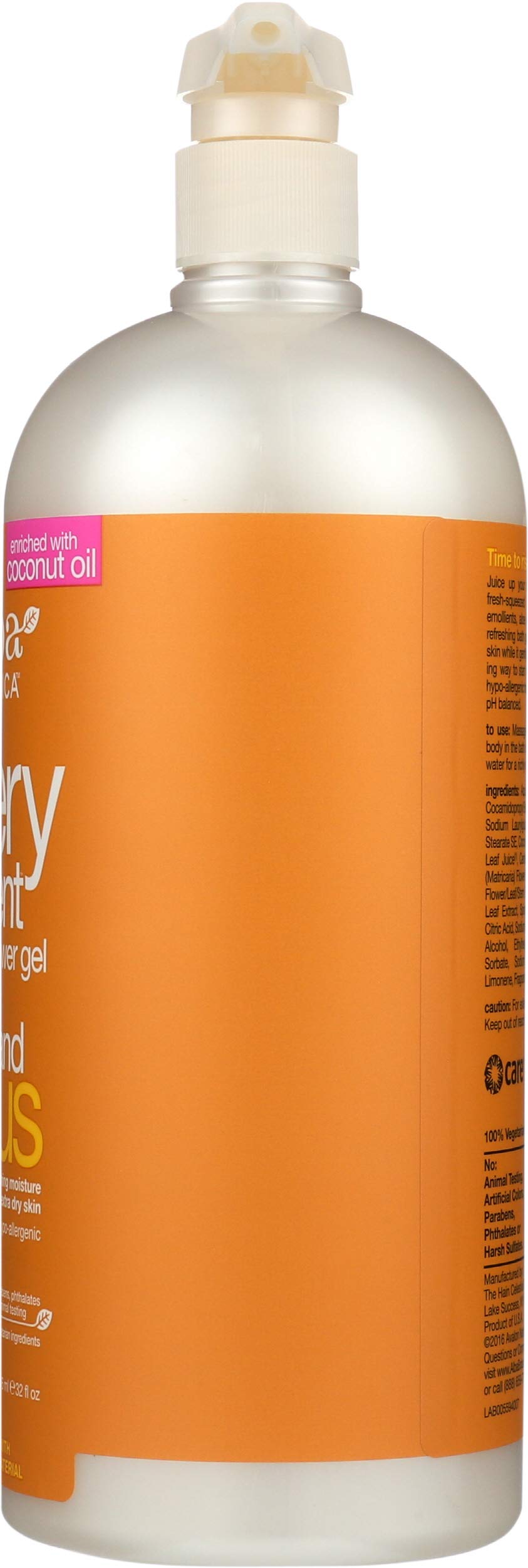 Alba Botanica Very Emollient Bath & Shower Gel - Island Citrus 32 fl oz (947 ml) Gel