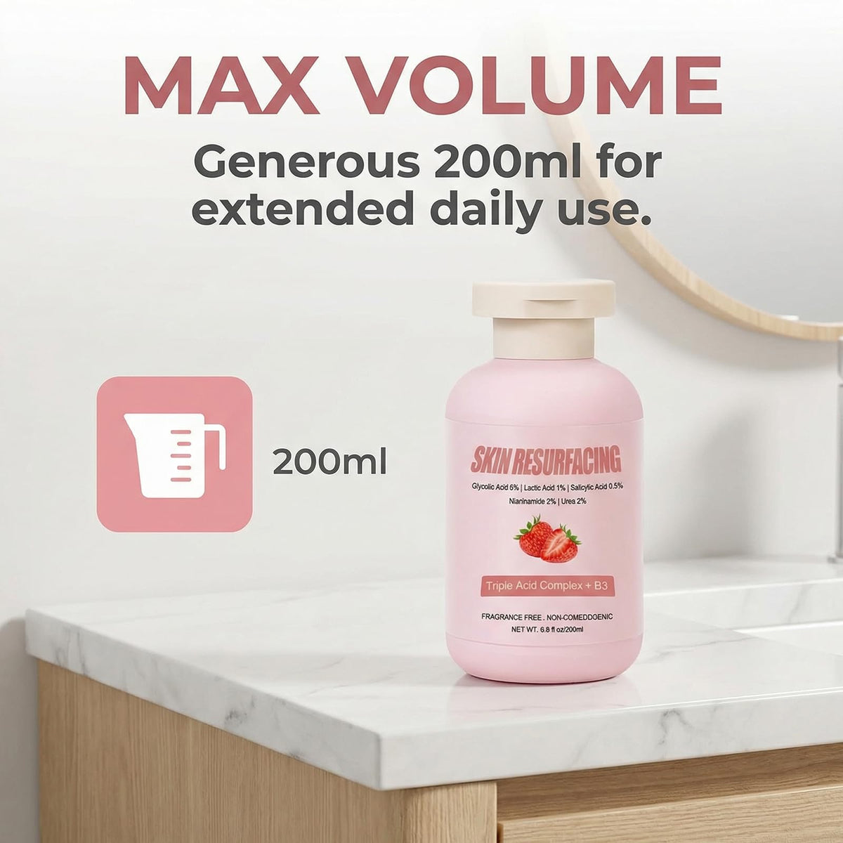 Strawberry Skin Treatment, Trystrawberry Legs Resurfacing Cream, Advanced Triple-Acid Complex For Keratosis Pilaris, Reduce Chicken Skin Bumps (1)