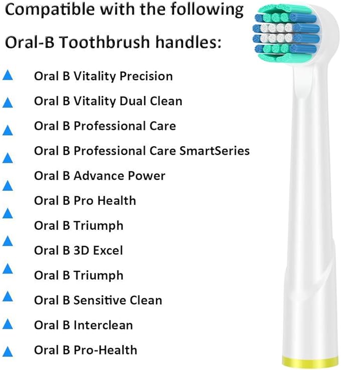 Replacement Heads Compatible with Oral B Braun Toothbrushes Electric- 16 Pack Professional Precision & Sensitive Brush Heads Refill for Oral B 7000/Pro 1000/9600/ 5000/3000/8000