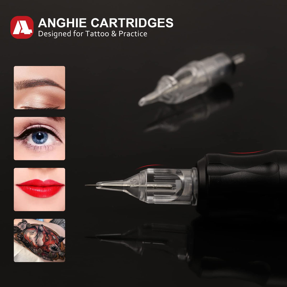 Anghie 80Pcs Mixed 3RL 5RL 7RL 5RS 7RS 9RM 5M1 7M1 Standard #10#12 for Artists and beginners