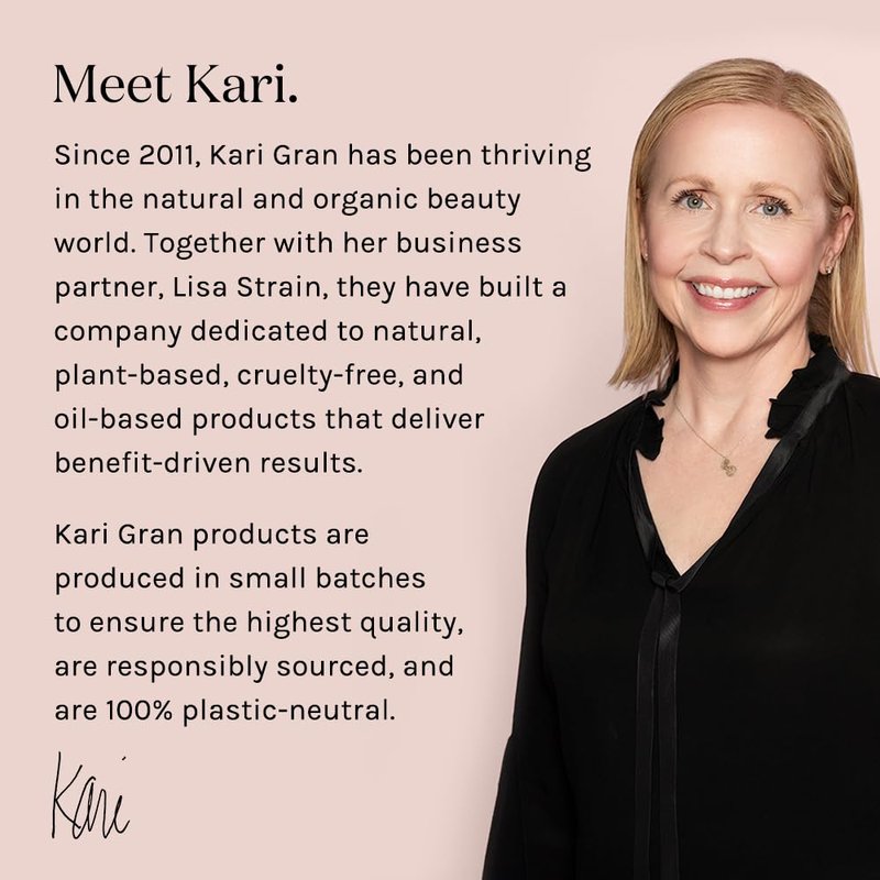 Kari Gran Lip Whip | Moisturizing Lip Balm with Organic Oils | Peptide Smoothing | Rich Buttery Texture, Hydrates & Protects | Non-GMO, Organic Ingredients, Made in USA