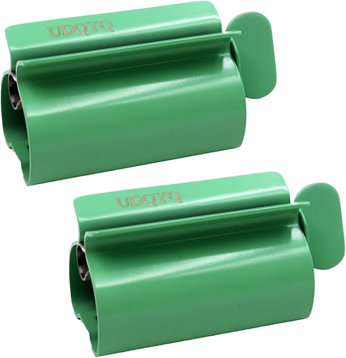Toothpaste Squeezer - Metal Tube Squeezer Stainless Steel Tube Wringer UDQYQ Toothpaste seat Holder Stand (Green)