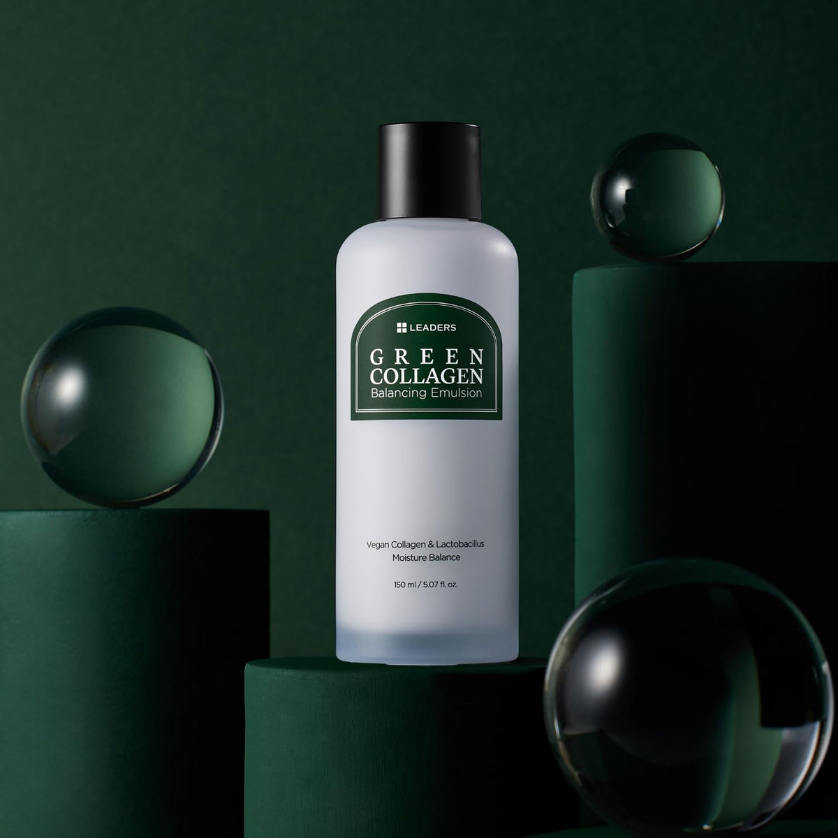 LEADERS Green Collagen Balancing Emulsion – Hydrating Emulsion to Balance Skin's Oil and Moisture Levels & Helps Hydrate Dry Skin, Gentle Plant Based Formula – 150ml