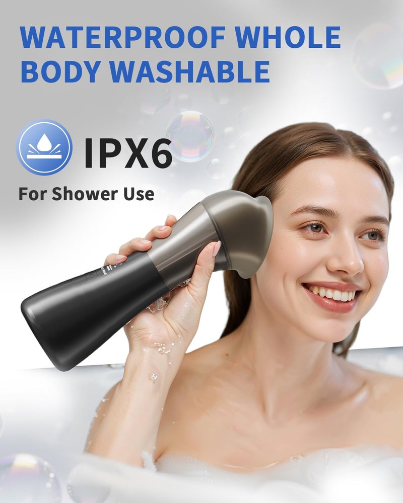 Ear Wax Removal Kit with Integrated Waste Tank, Safe Water Ear Cleaner with Temperature Sensor, 4 Pressure Modes for Varying Earwax Levels – Effective Smart Electric Ear Cleaning for Family Use