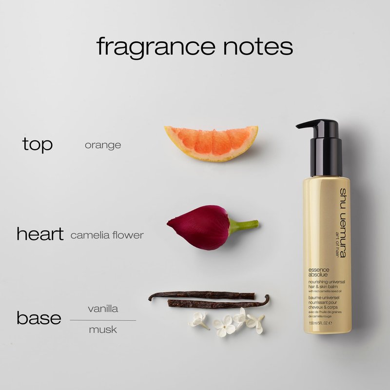 shu uemura art of hair Essence Absolue Nourishing Universal Balm - Multi-Benefit Balm, Intense Hydration and Shine, For Dry Hair and Skin, 5 Fl Oz