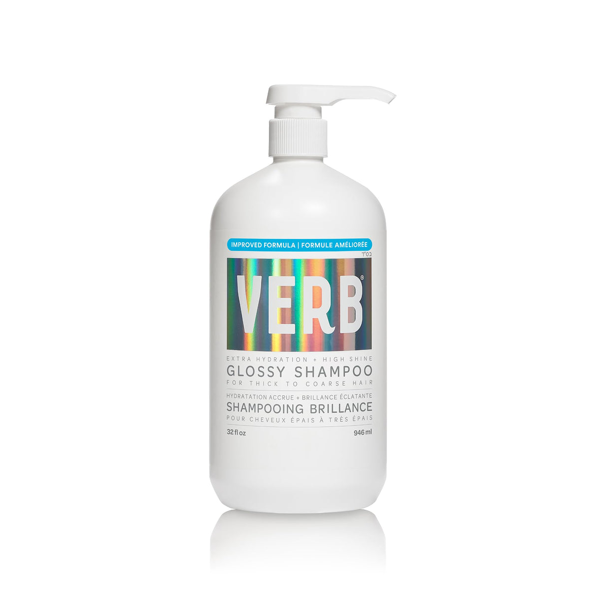VERB Glossy Shampoo, 32 fl oz | Rich Cleanser for Thick Coarse Hair