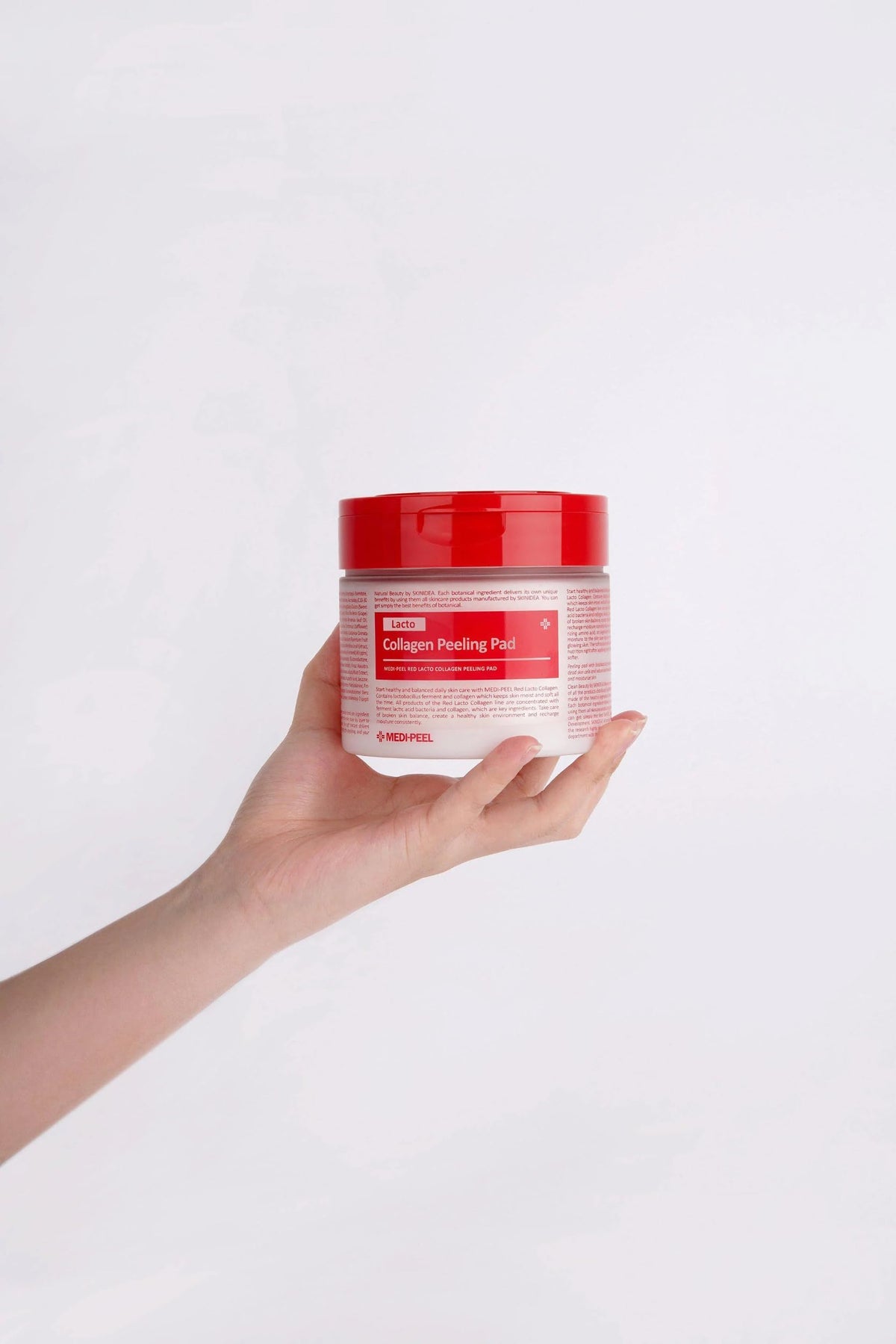 [MEDI-PEEL] Red Lacto Collagen Peeling Pad 70Count | Exfoliating & Cleansing Pad with Collagen, Anti aging, Soothing, Healing, Moisturizing | Korean Skincare, For All Skin Types
