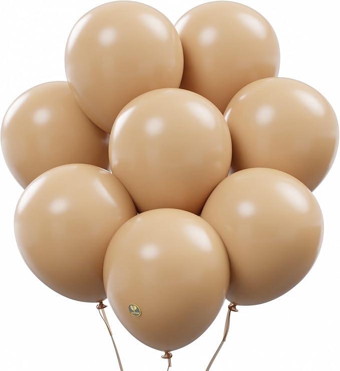 AFTERLOON® Biodegradable Balloons 24 pcs Beige 12 Inch, Matte Color Thickened Extra Strong Latex Helium Float, Multicolor Colorful Bulk Color ballon baloon Globos Para Decoration De Fiestas Kids
