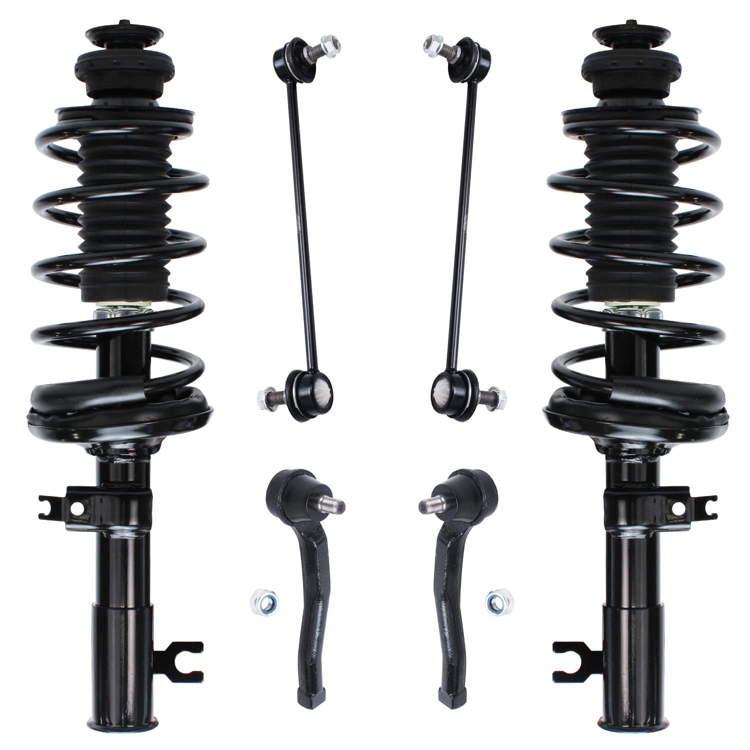 Detroit Axle - 6pc Front Struts Kit for 2004-2011 Chevrolet Aveo Aveo5 2009-2010 Pontiac G3 2005-2008 Wave, Sway Bar Links Outer