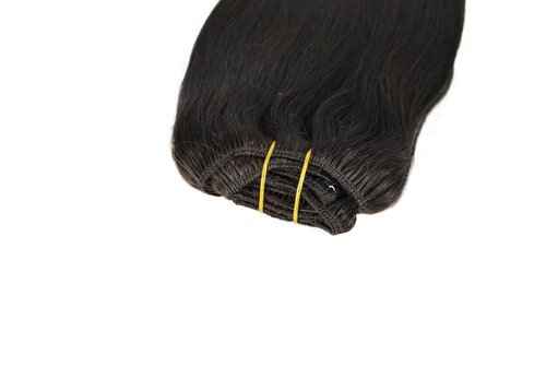 Clip In Hair Extensions Real Human Hair Dark Brown Straight Thick End 18 20 22" 100gm (18", 2#-Dark Brown)