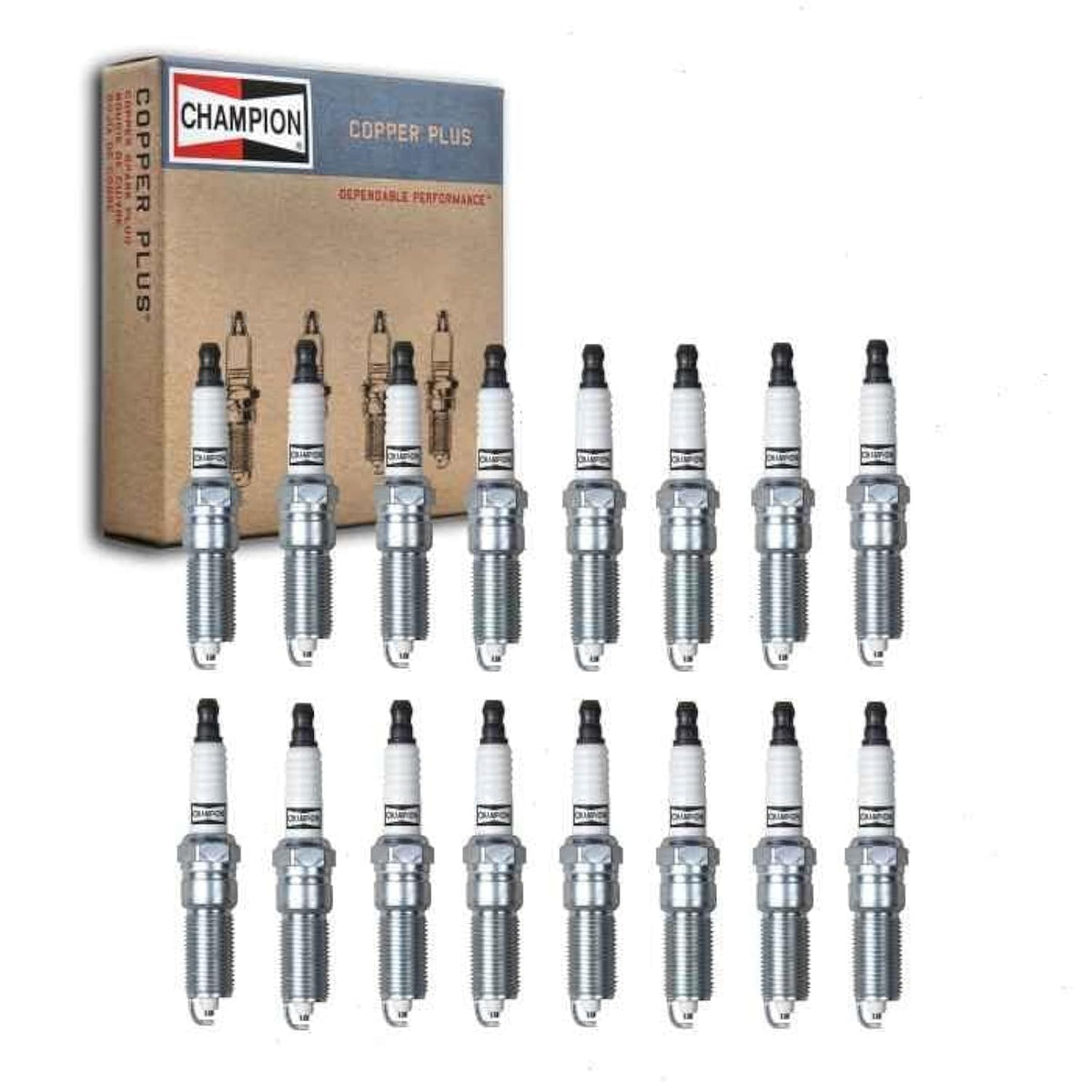16 pc Champion Copper Plus Spark Plugs compatible with Dodge Durango 5.7L V8 2004-2008
