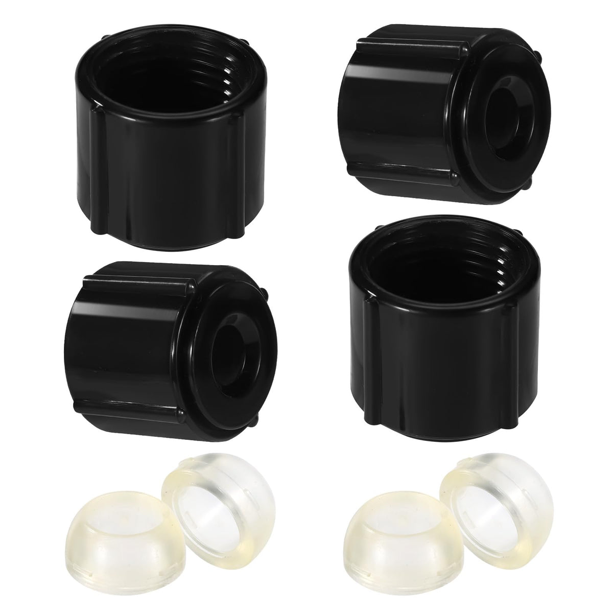 4pcs Low Point Drain Seals and Caps for 1/2 Inch Hot & Cold Water Lines, Low Point Drain Plugs Valve Seals Ring Compatible with