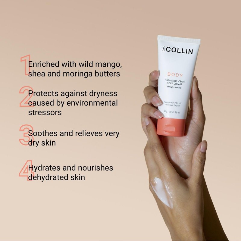 G.M. COLLIN Soft Hand Cream | Moisturizing Hand Lotion with Shea Butter | Hydrates and Soothes Dry, Cracked Skin