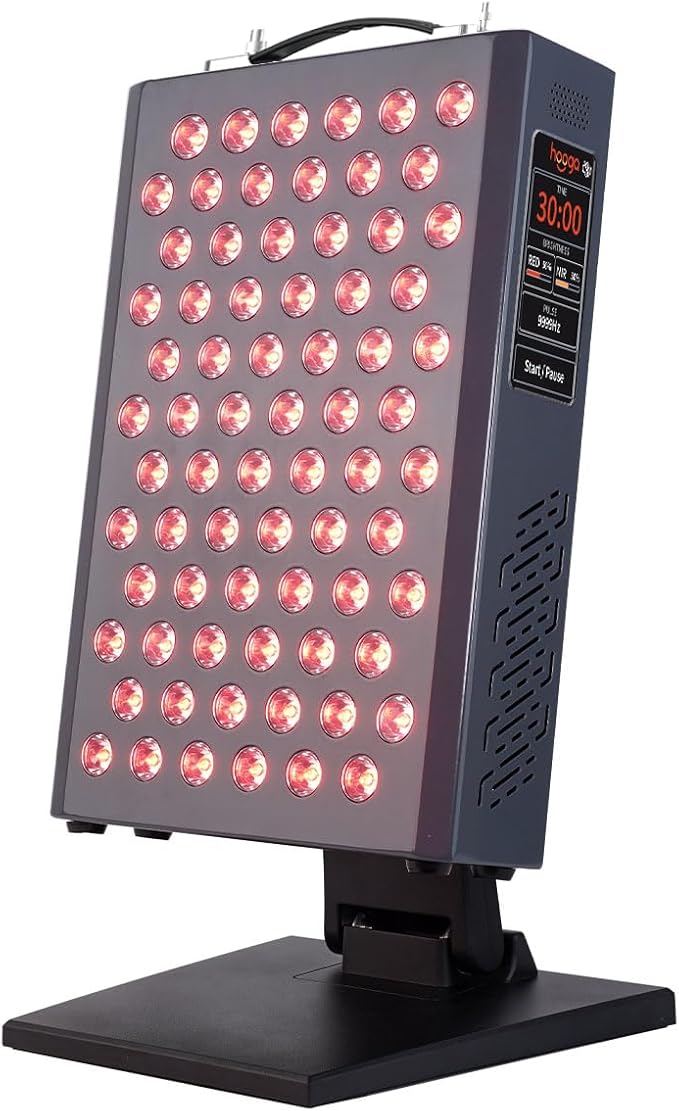 Hooga Red Light Therapy Panel, Red & Near Infrared LED Light with Timer, 72 High-Efficiency Low-Level LEDs (<5 mW), Flicker-Free Ultra Series Wellness and Recovery Device – ULTRA360