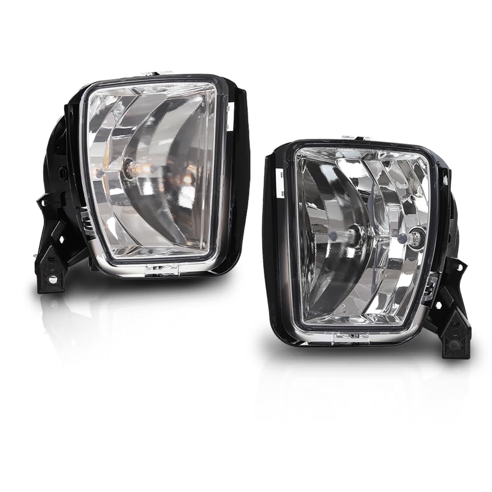 ALLGOOD Fog Lights w/Bulbs, Compatible with Dodge Ram 1500 Pickup 2013-2018,NOT For Rebel Models,Clear Lens Front Bumper Driving
