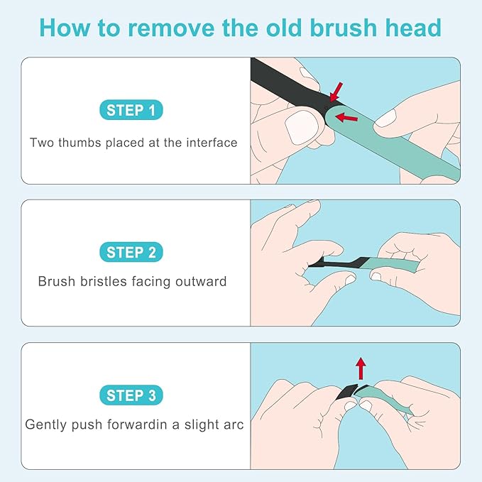 4-Count Black Electric Toothbrush Replacement Heads Compatible with Similar Sonic Toothbrushes Adult Refill Brush Heads