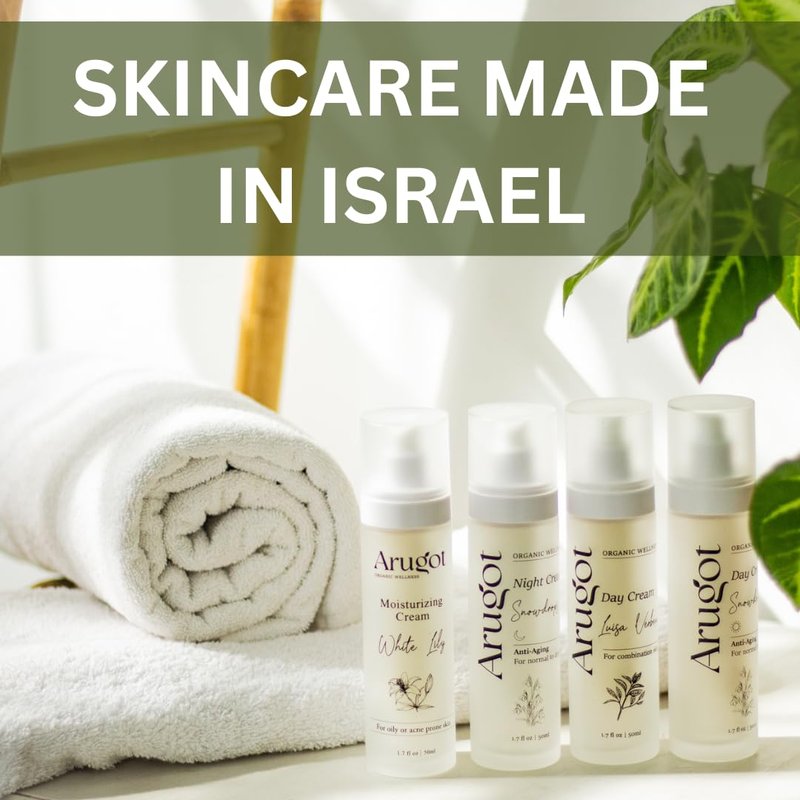 Arugot Luisa Verbena Organic Verbena Day Cream, Skin Moisturizer for Face & Neck, Made in Israel, 1.7 ounces